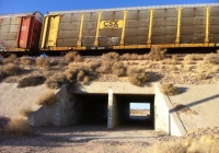 UltimateGraveyard Mojave Desert Cement Underpass with Train Crossing